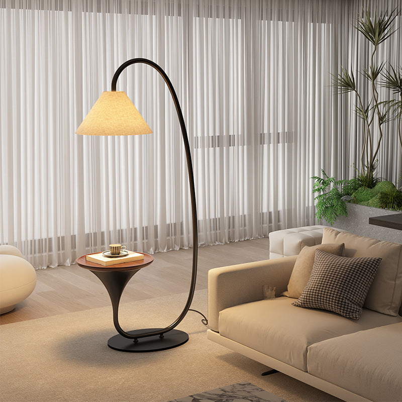 Modern Smart Wood Metal Standing Floor Lamp